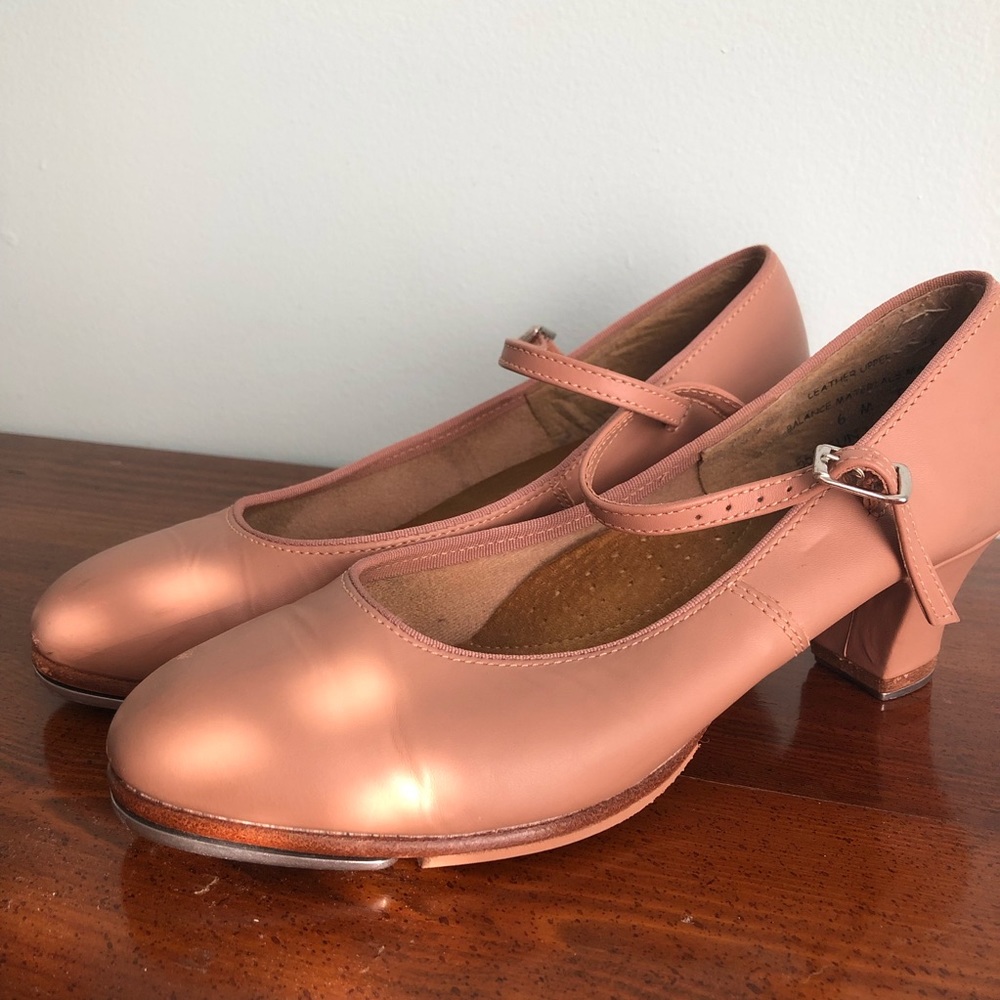 CAPEZIO Leather Heeled Tan Tap Shoe